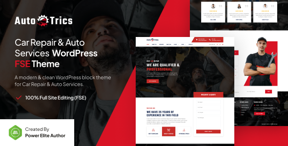 AutoTrics – Car Repair & Auto Service Gutenverse FSE WordPress Theme