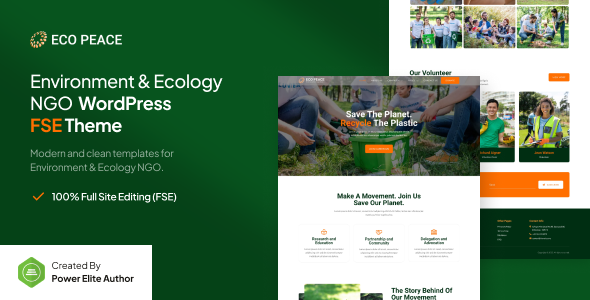 EcoPeace – Environment & Ecology NGO Gutenverse FSE WordPress Theme
