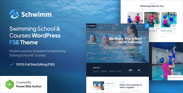 Schwimm – Swimming School & Course Gutenverse FSE WordPress Theme