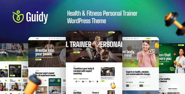 Guidy - Health Fitness Personal Trainer WordPress Theme