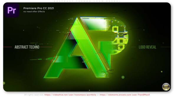 Abstract Techno - Adobe Premiere Logo Reveal