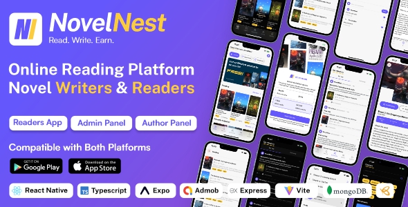NovelNest - Online Reading Platform for Writers & Readers with Social Community.