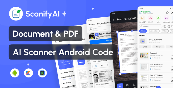ScanifyAI – Document Scanner & OCR App | Android