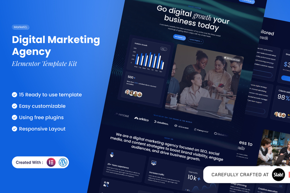 Marketify - Digital Marketing Agency Elementor Template Kit