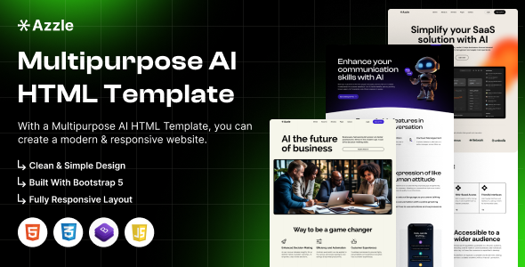 Azzle - AI Technology & Startup Business Html Template