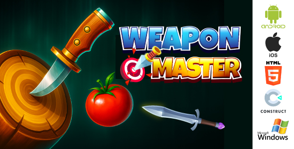 Weapon Master Game - Knife Hit Game (HTML5 & Android) | Construct 3 Game