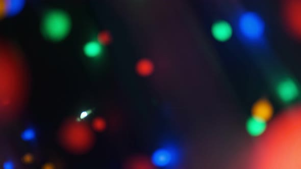 Blurred and colorful Christmas bubbles