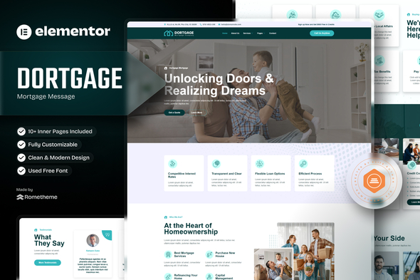 Dortgage - Mortgage Company Elementor Template Kit