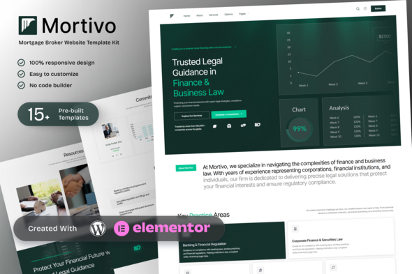 Mortivo - Mortgage Broker Elementor Template Kit