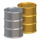 Barrel Gold And Stainless Steel - 3DOcean Item for Sale