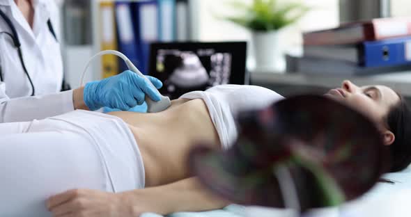 Human Liver and Gallbladder Ultrasound with Medical Ultrasound Diagnostic Machine