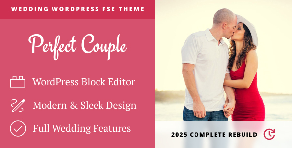 Perfect Couple - Wedding FSE WordPress Block Theme
