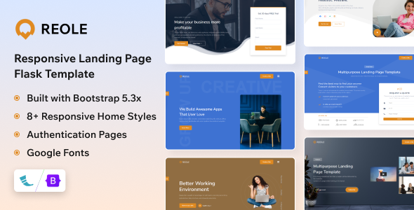 Reole - Flask Responsive Landing Page Template