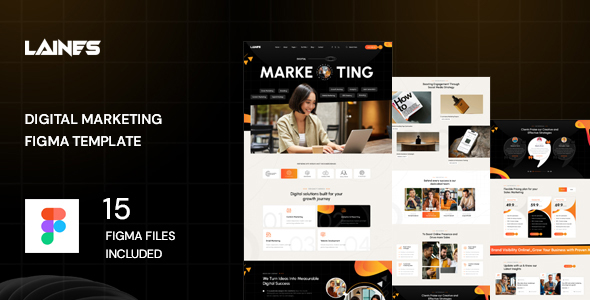 Laines -  Digital Marketing in Figma Template