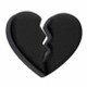 Broken Heart Emoji Black - 3DOcean Item for Sale