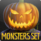 Halloween Monsters Set - GraphicRiver Item for Sale
