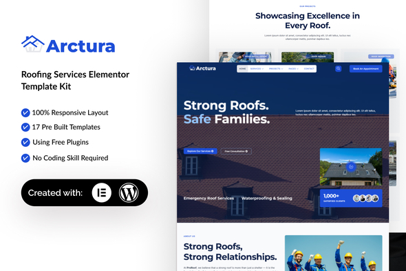 Arctura - Roofing Services Elementor Template Kit