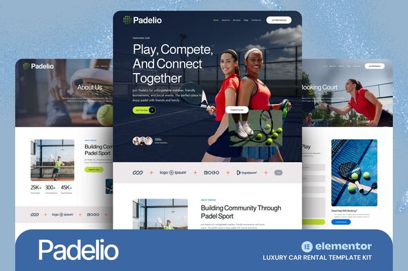 Padelio - Padel Club & Court Rental Elementor Template Kit