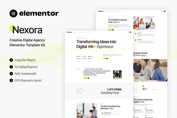 Nexora – Creative Digital Agency Elementor Template Kit