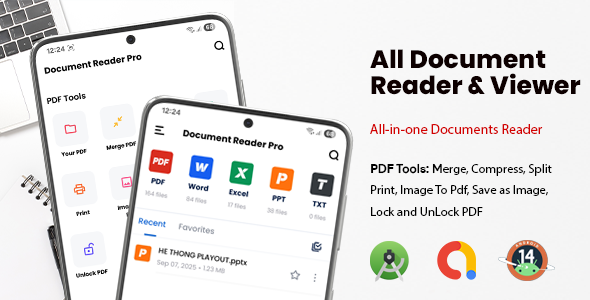 Document Reader & PDF Tools + Scanner – Full Android Source Code (SDK 36)