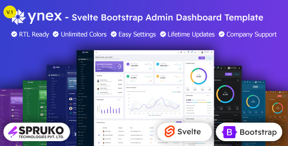 Ynex - Svelte Admin Dashboard Bootstrap Template