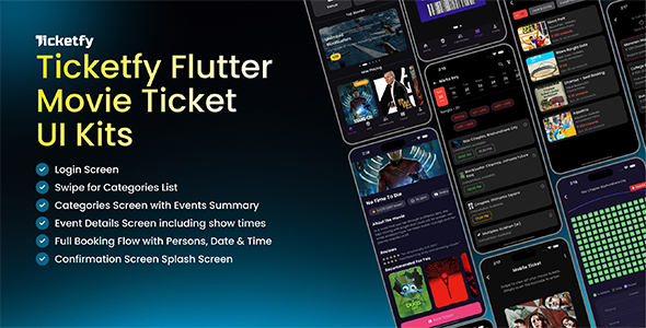 Ticketfy Booking Online Ticket Flutter Application UIKit