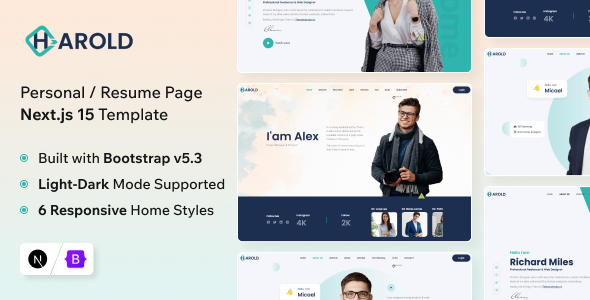 Harold - Next.js 15 Personal Portfolio Template