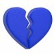 Broken Heart Emoji Blue - 3DOcean Item for Sale