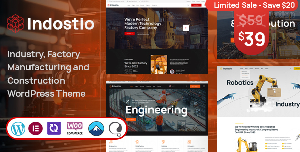 Indostio - Factory and Manufacturing WordPress Theme