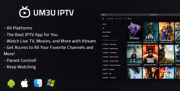 UM3U IPTV - Android, IOS, Mac, Windows, Web , Android TV