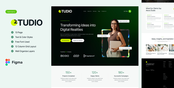 Ztudio – Digital Agency Figma Template