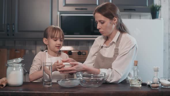 Sifting Flour For Making Bread