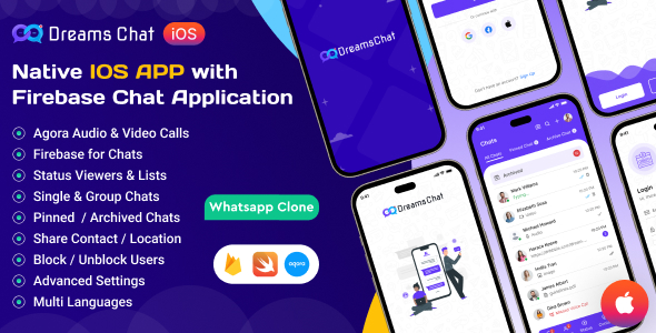 DreamsChat - WhatsApp Clone - Native IOS APP with Firebase Chat Application
