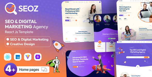 SEOZ - SEO & Digital Marketing Agency React.js Template