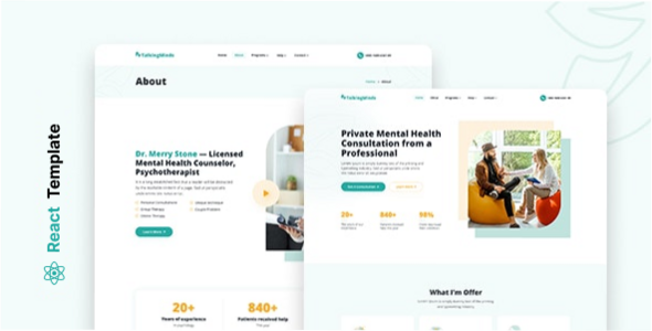 Talking Minds – Psychotherapist React Vite Template