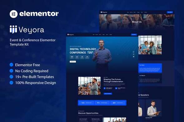 Veyora - Event & Conference Elementor Template Kit