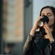 Young Attractive Woman Drinking Coffee - VideoHive Item for Sale