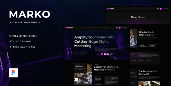 Marko - Digital Marketing Agency Figma Template