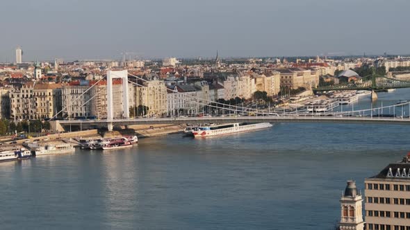 City Panorama of Budapest on the Danube River