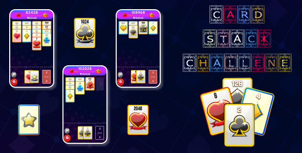 Card Stack Challenge - HTML5 Game with Admob Ads