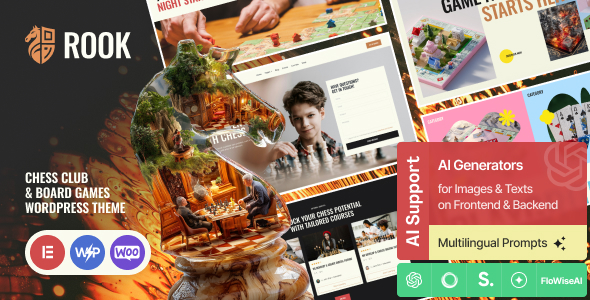 Rook - Chess Club & Board Games WordPress Theme