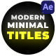 Modern Minimal Titles - VideoHive Item for Sale