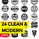 24 Clean and Modern Badges - GraphicRiver Item for Sale