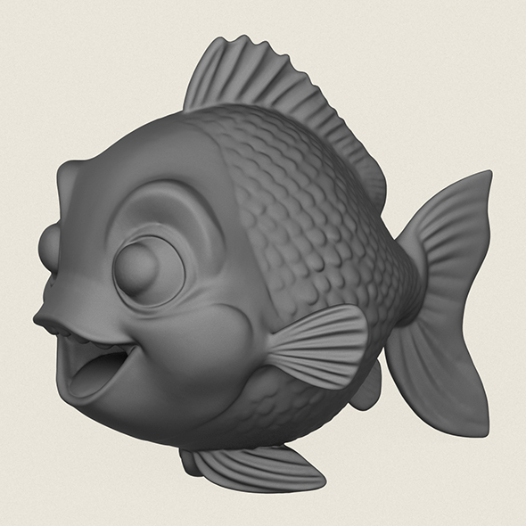 Fish 03 Print Ready 3D Model
