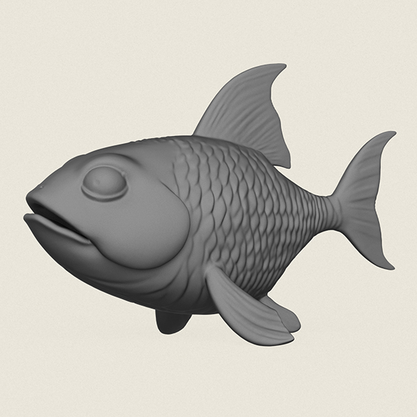 Fish 04 Print Ready 3D Model