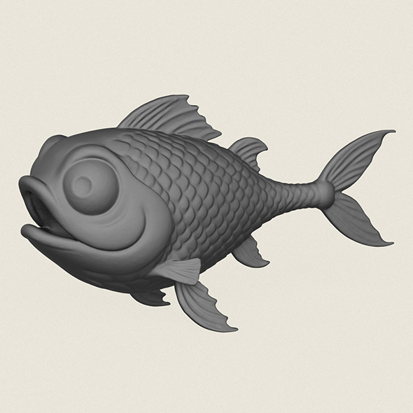 Fish 08 Print Ready 3D Model