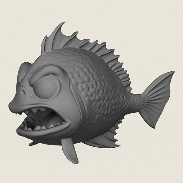 Fish 09 Print Ready 3D Model