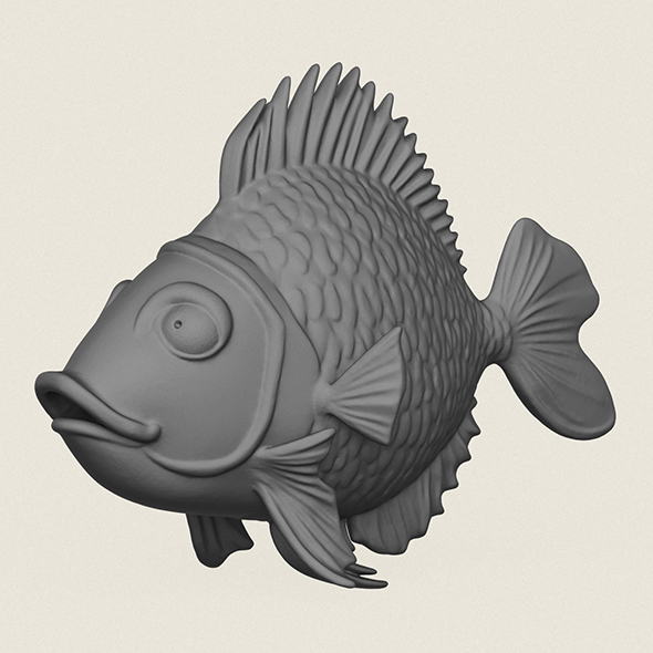 Fish 10 Print Ready 3D Model