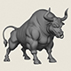 Muscular Young Bull Print Ready 3D Model - 3DOcean Item for Sale