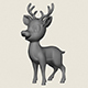 Cartoon Deer Print Ready 3D Model - 3DOcean Item for Sale